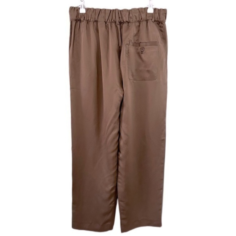 Zara Caramel Pajama Style Straight Leg Trousers Sz M‎ - Picture 2 of 6